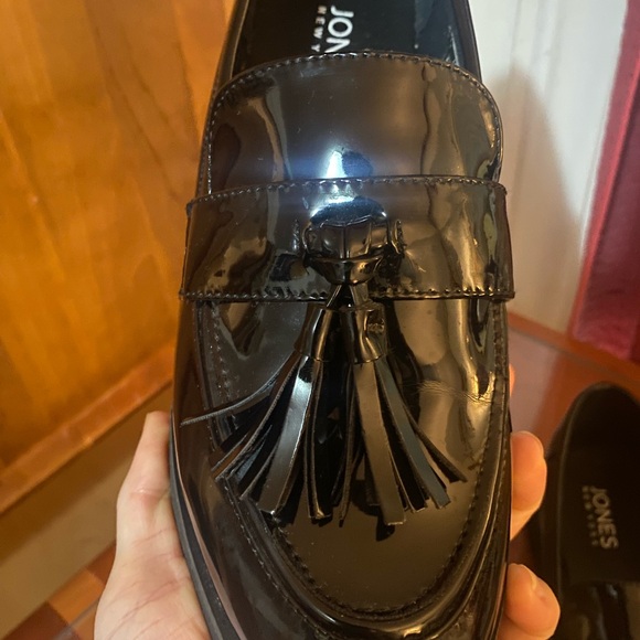 Jones New York Priscilla Black Faux Patent Leather Loafers Size 9 - Picture 9 of 11